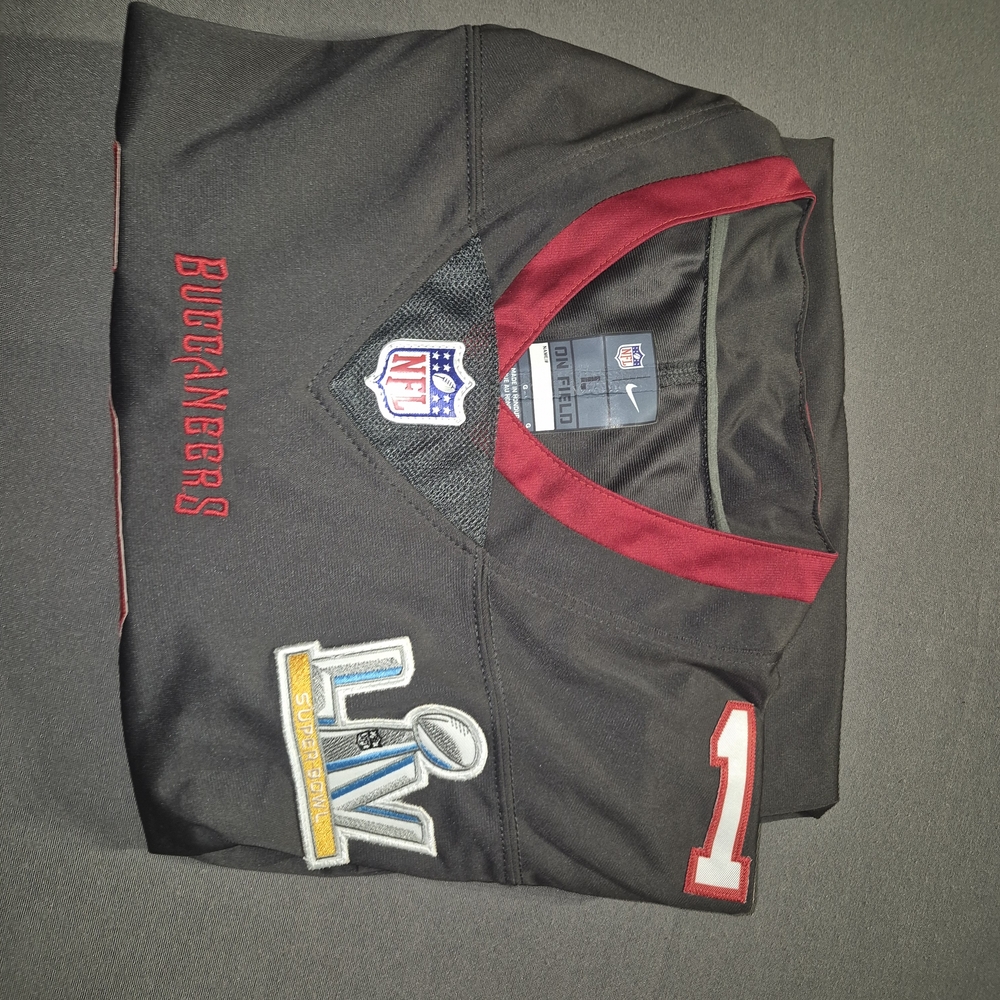 Nike Buccaneers Black and Red Jersey